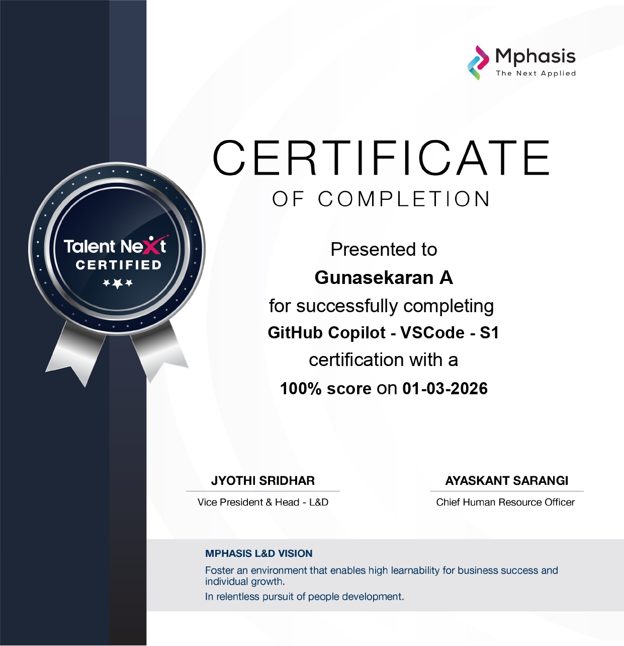 GitHub Copilot - VSCode certificate
